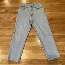 Vintage 90s Calvin Klein Light Wash Jeans Size 10 Denim Made In USA Tapered