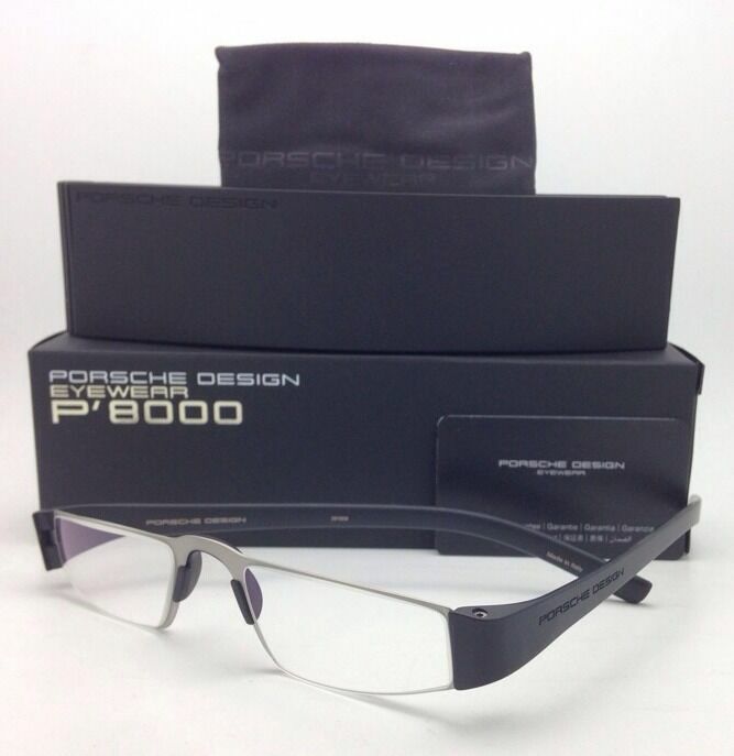 New Reader! PORSCHE DESIGN Eyeglasses P'8801 A 48-20 +2.00 Silver