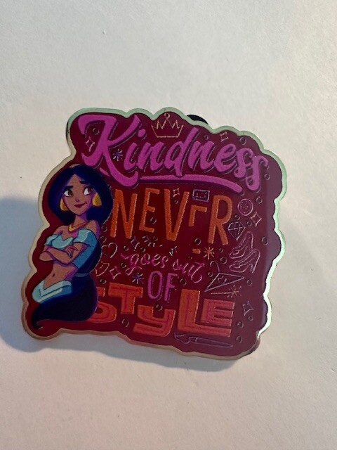Jasmine Aladdin Kindness Never Goes Out Of Style Quote Disney Pin (D9)