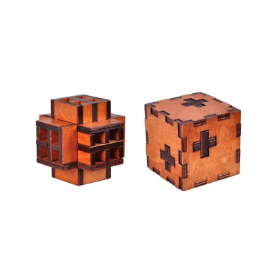 Vintage Stil 3D Holz Puzzle-2er Set