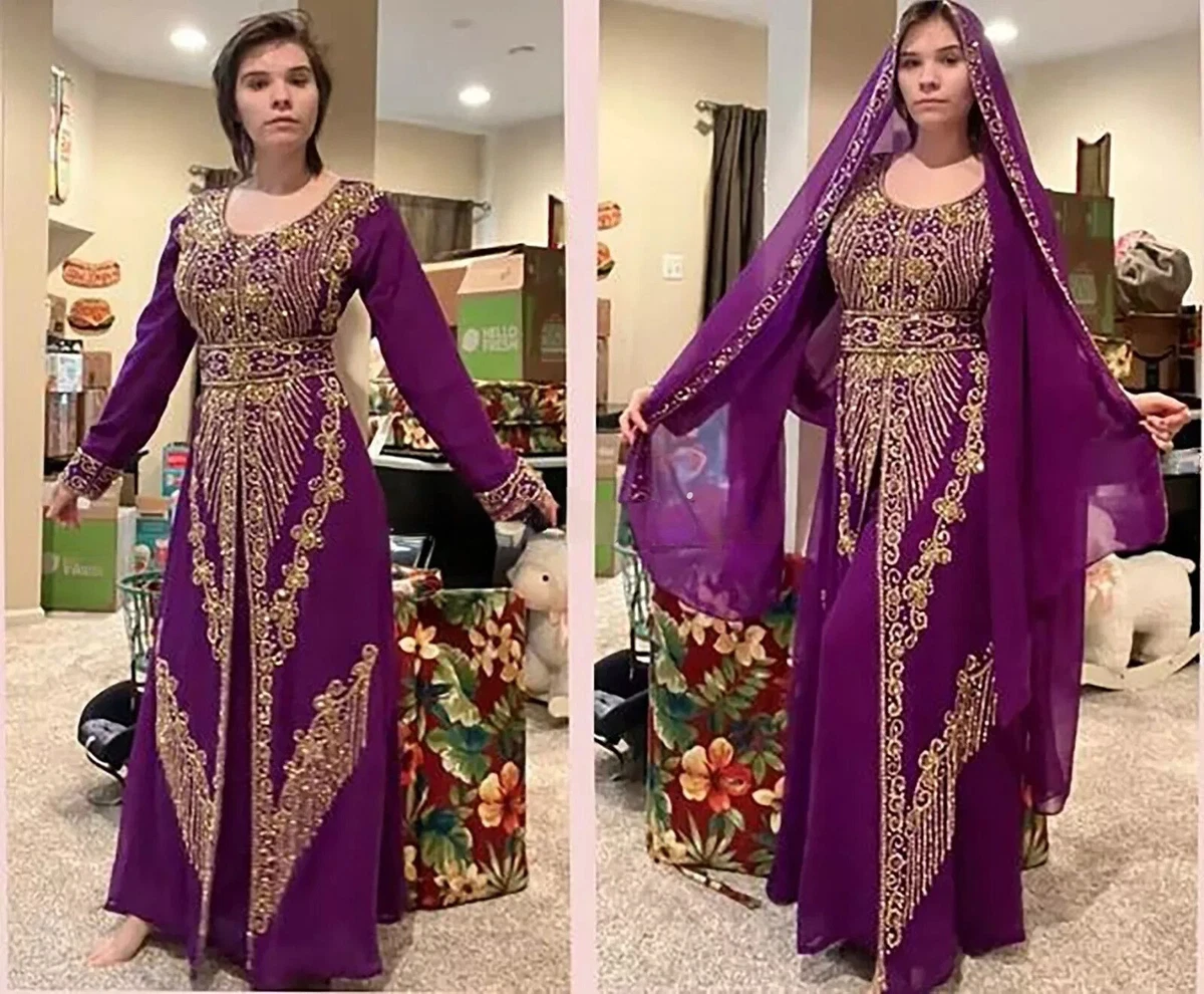 GladThink Muslim Women's Thobe Abaya Middle Eastern Arabic