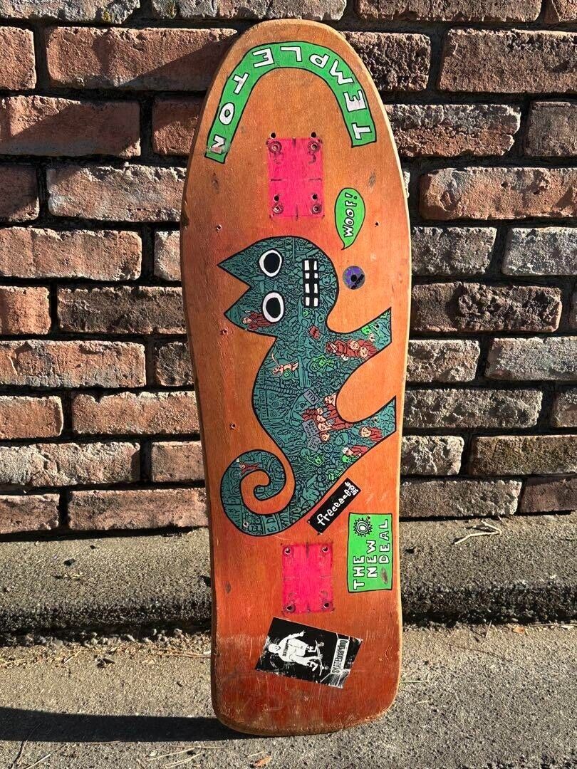 New Deal Ed Templeton 1990 Original Skateboard Deck CAT New Deal Ed Templeton 1990 Original Skateboard Deck CAT