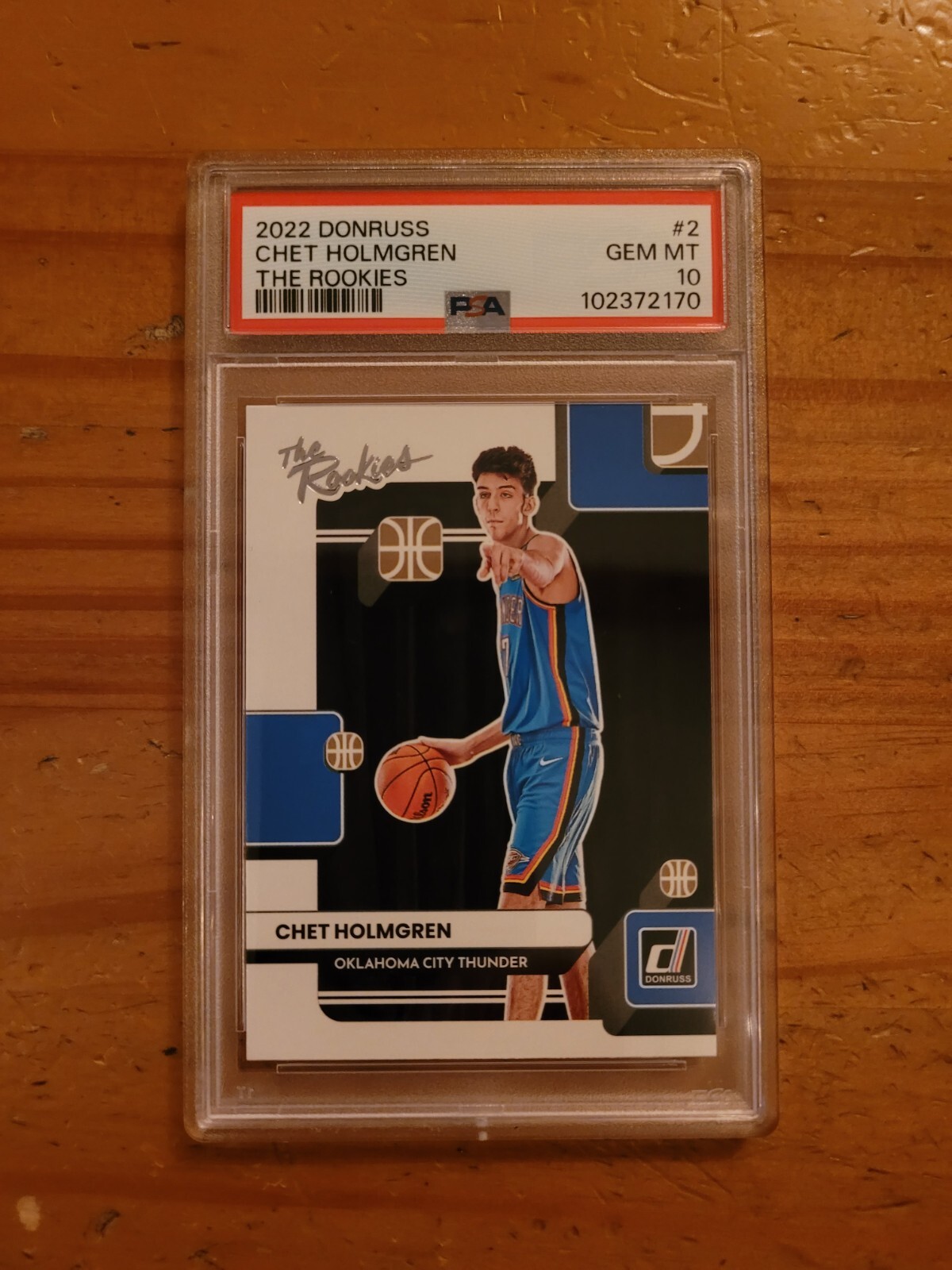 2022-23 Donruss The Rookies #2 Chet Holmgren Rookie Card PSA 10 Gem Mint