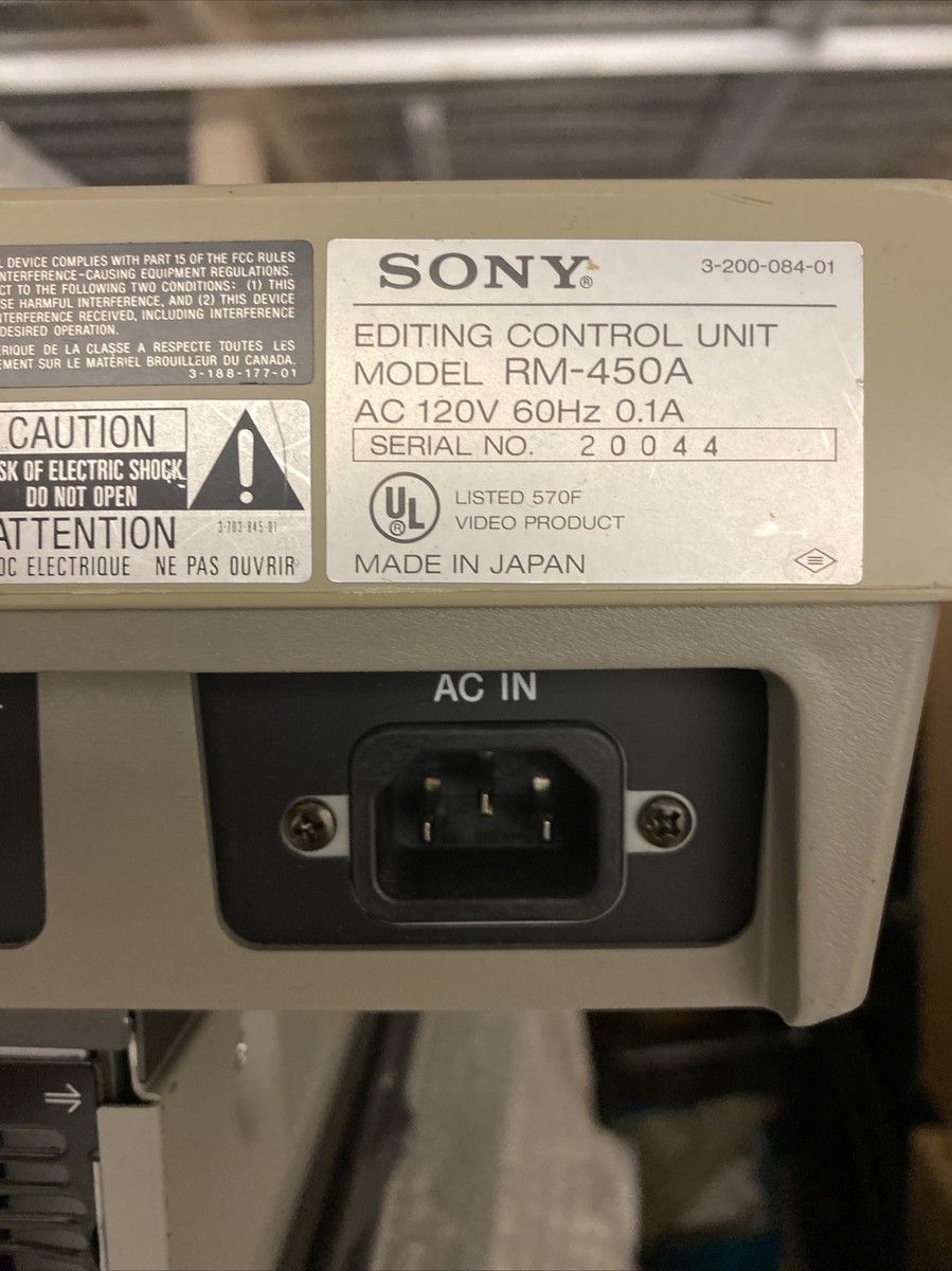 SONY RM-450A EDITING CONTROL UNIT | eBay