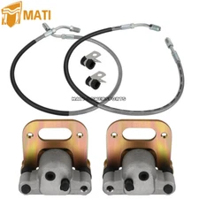 Front Brake Calipers W/Lines for Polaris Trail Boss 350L 4x4 1990 1991 1992 1993