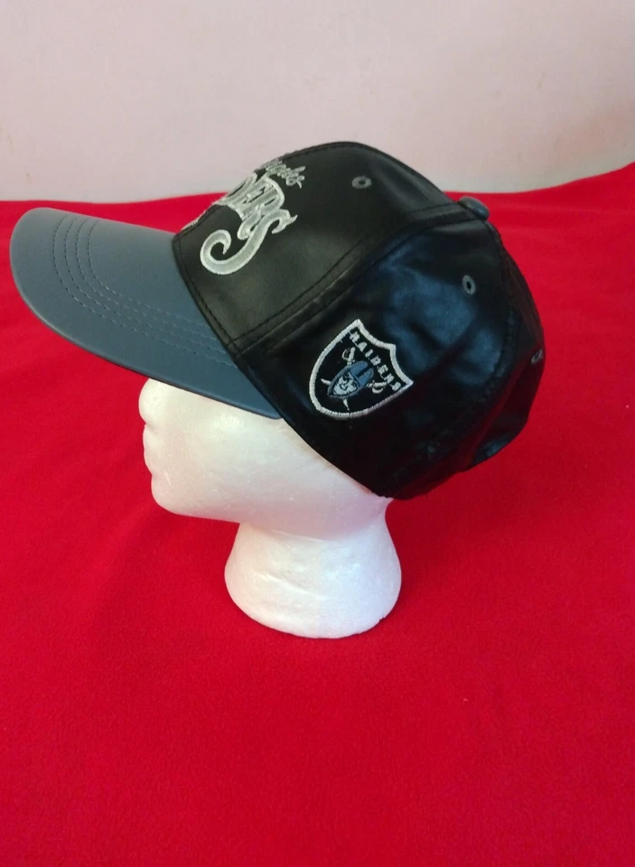 Винтажная кожаная бейсболка Los Angeles Raiders 80-е 90-е фирменная NFL сделано в США - Изображение 4 из 4