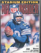 Chicago Bears Detroit Lions 9/24/00 NFL Insider Game Program...Charlie Batch