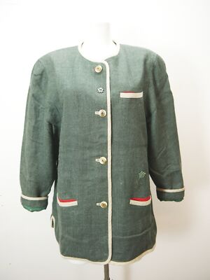 Steinbock Tyrol grün herrlich klasse Damen Leinen Trachtenjacke Gr.42
