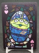 2021 Tenyo Disney Stained Glass Playing Cards Toy Story Little Green Man #5