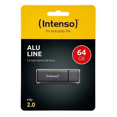 Intenso Alu Line 64 GB anthrazit USB 2.0 Stick Speicher 64GB AluLine 3521491 OVP