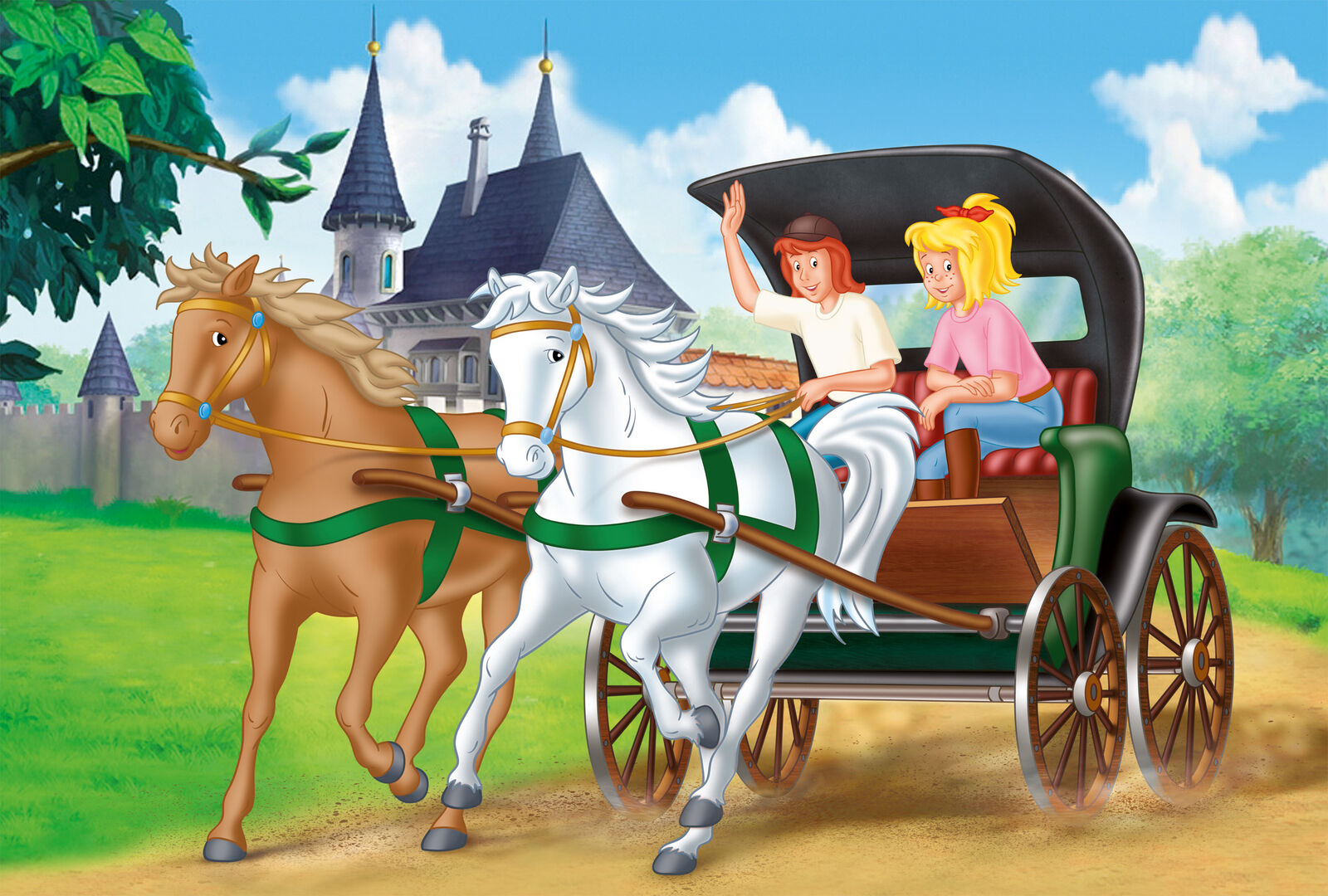 Thumbnail - Kutschfahrt, 150 Teile / Kinderpuzzle Bibi & Tina