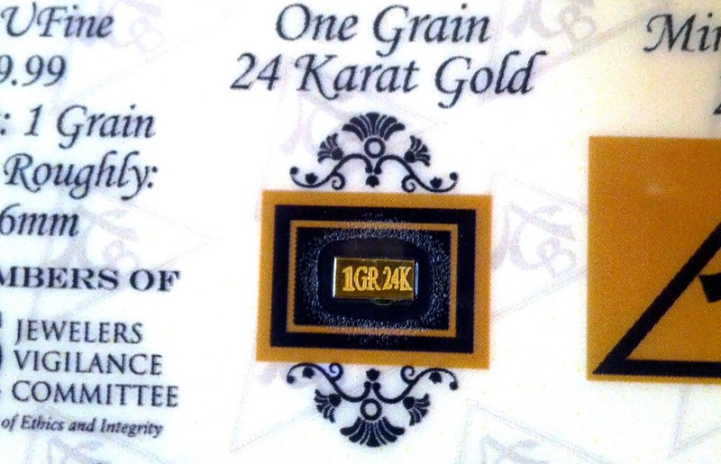 Gold BAR ACB 24k BULLION PURE 1Grain 99.99 FINE WITH CERTIFICATE Wow$ G