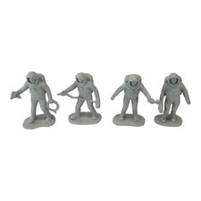 Astronaut Space Toy Action Figures MPC Gray Lot Of 4