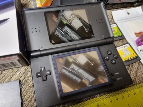 Nintendo DS LITE KONSOLE BÜNDEL blau SPIELE Hülle Netz USB Auto Ladegerät Stylus Lot - Bild 6 von 8