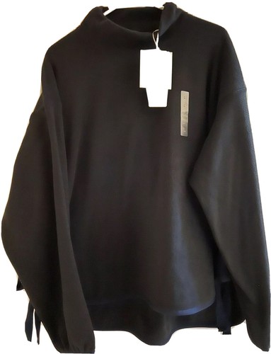NWT Uniqlo White Mountaineering Fleece Oversized Mock Neck Pullover Black L | eBay
