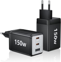 2X 150W Usb C Gan Power Adapter, 3-Port Fast Charger For Macbook, Ipad, Iphone