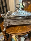 Vintage (PYREX) Silver-Plated Glass Casserole Dish With Lid