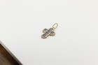 18k Blue Sapphire Vintage Cross two tone Gold Cross Pendant AAA GEM QAULITY — photo 5