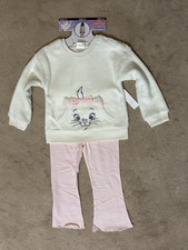 NEW, Disney Marie THE Aristocats Toddler Girls Plush LS TOP  LEGGING SET, 3T