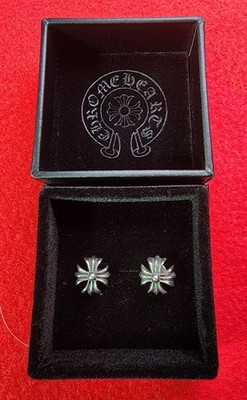 Chrome Hearts Stud Cross Earrings