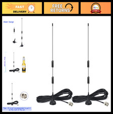 20-1300MHz Police Scanner Antenna - HF VHF UHF Magnetic Base BNC Male 2-Pack 