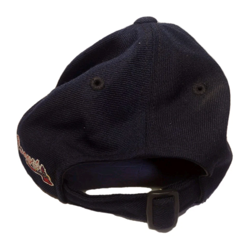 VTG ATLANTA BRAVES DARK BLUE ADJUSTABLE HAT UNISEX OSFM  - Image 2 of 4