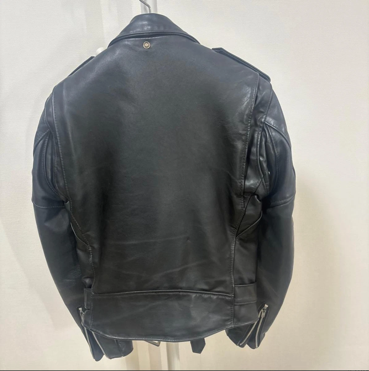 Chaqueta Doble Rider Schott Perfecto 618 Negra Hecha en EE. UU. Talla 36
