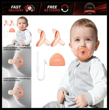 Breast-Like Baby Pacifiers Newborn Binkies 0-6 Months 2 Pack Clip Case