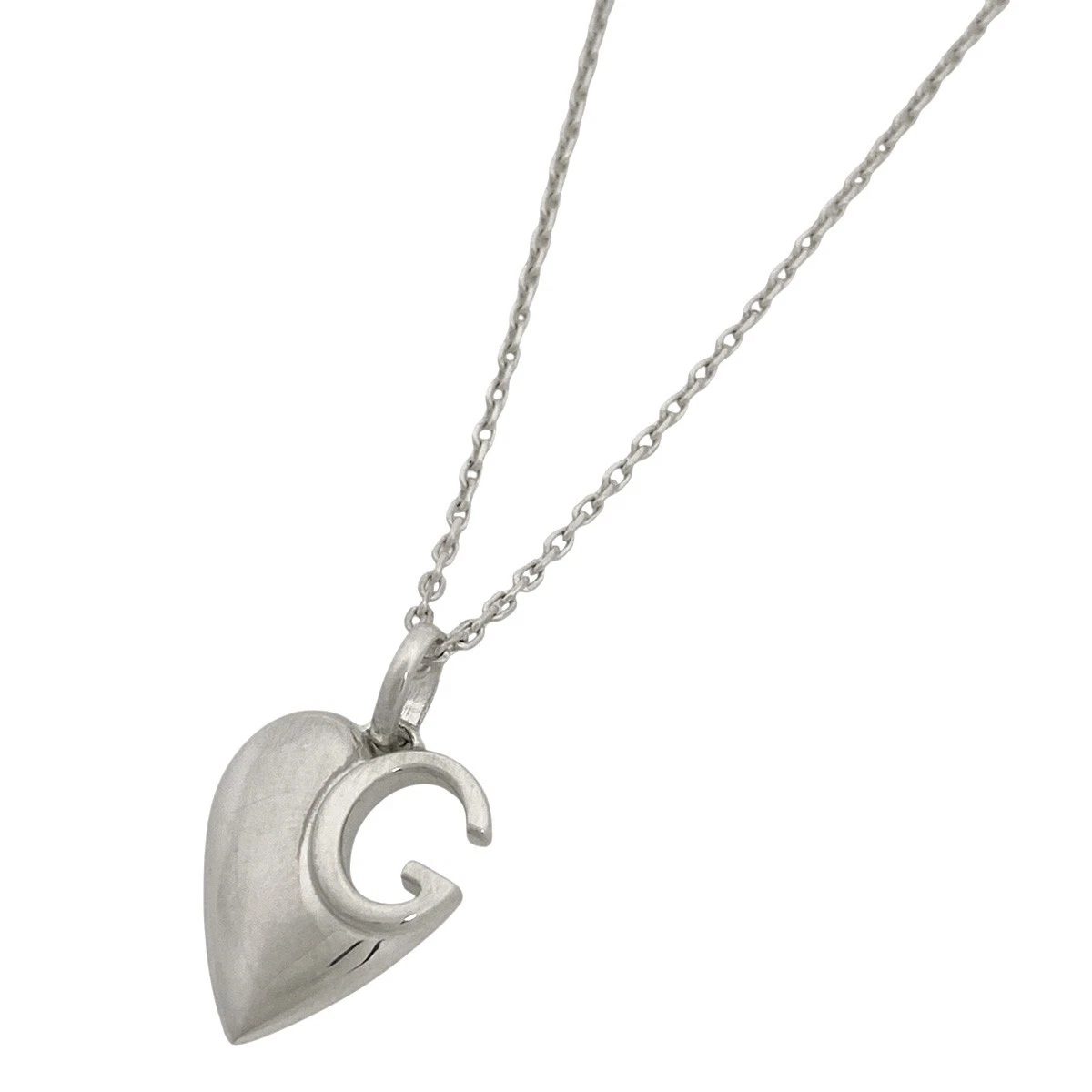 GUCCI Cuore G Collana Ciondolo Collana Argento 925 Argento Donna
