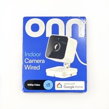 onn Indoor Camera Wired 1080p Night Vision Two-Way Audio Wi-Fi Google Home