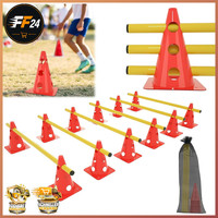 SteckhüRdenset 6Er Agility HüRden Kegel 32Cm HöHe 100Cm FüR Kinder Hunde