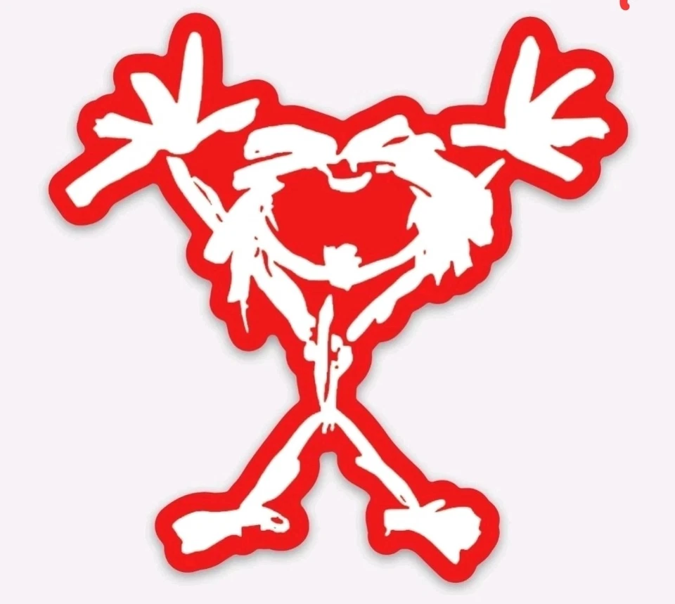 Pearl Jam Die-Cut Vinyl Sticker Red & White 3" Stickman