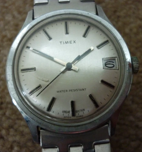 Vintage Timex Mens Watch Mechanical Hand Wind Made in Great Britain 27720 10580