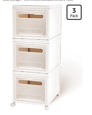 3pk Storage Bin On Wheels