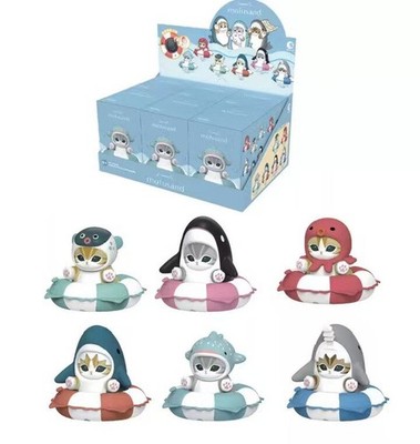 Mofusand Swimming Ring Series Blind Box PVC Figure Seal Stamp Cute Cat Ornament