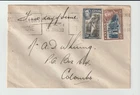 b2222 CEYLON 1938 KGVI 20c and 25c SG.391/92 FIRST DAY COVER