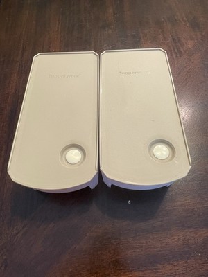 Tupperware Shelf Smart Rectangular Slim # 1 Containers Lids Set Of 2