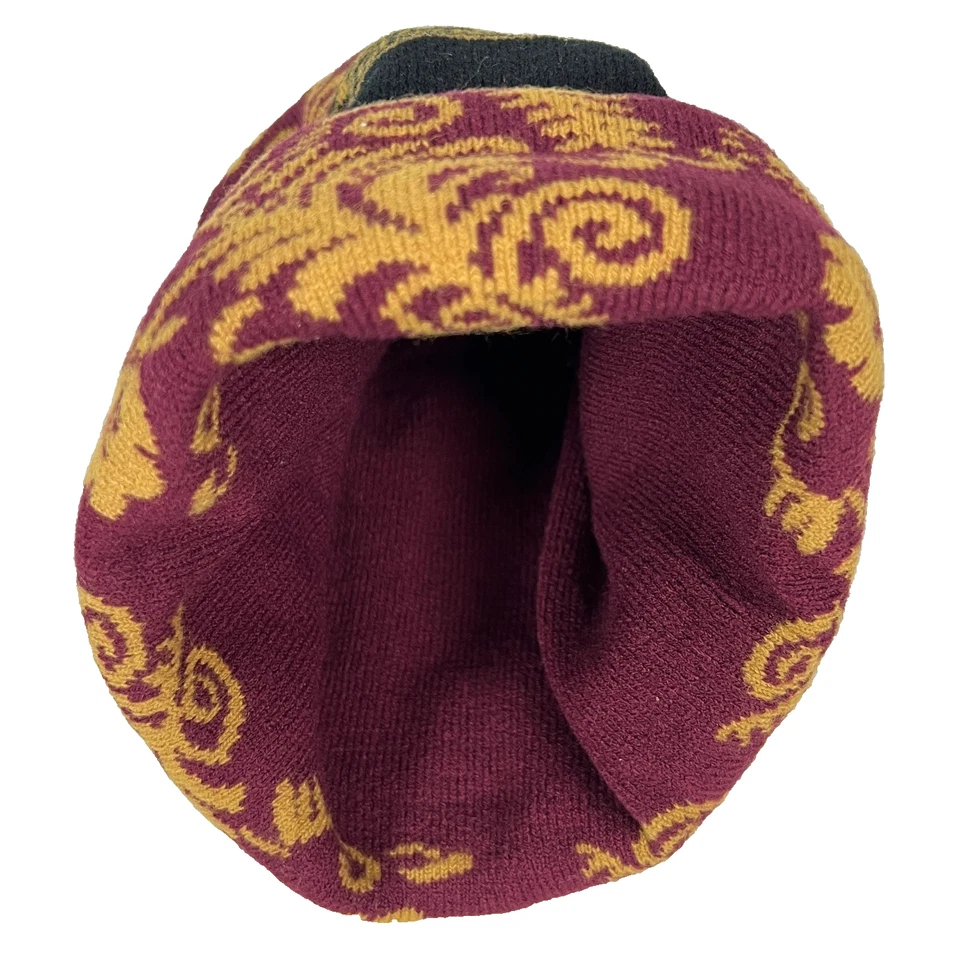 Gorro tejido de lujo Crooks & Castles fino Thuggery Goods patrón de llave griega Foto 3 de 4