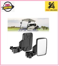 Golf Cart Side Mirrors, No Drilling Golf Cart Rear View Mirror, 180 Degree Golf