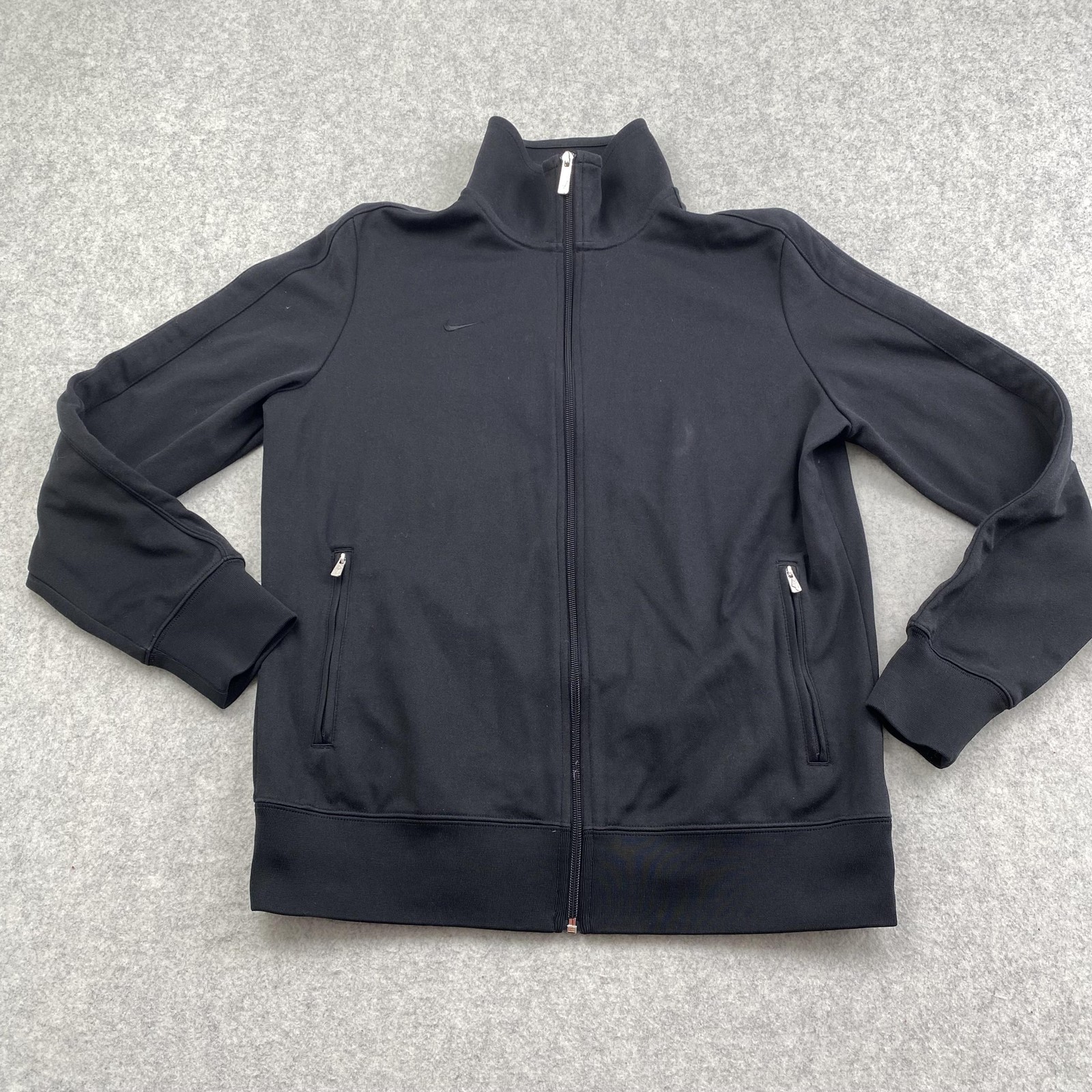 Nike Golf Jacket Mens 2XL Black Dri-FIT Full Zip Track Athletic