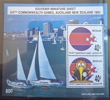 NEW ZEALAND 1990 - UHM - GAMES SOUVENIR - MINIATURE SHEET