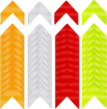 48PCS Reflective Stickers - High-Visibility Arrow Safety Stickers for Helmet, Ma