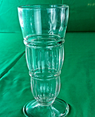 VTG 12 oz Soda Fountain Glass Footed Diner Style MCM Milkshake Float Cup