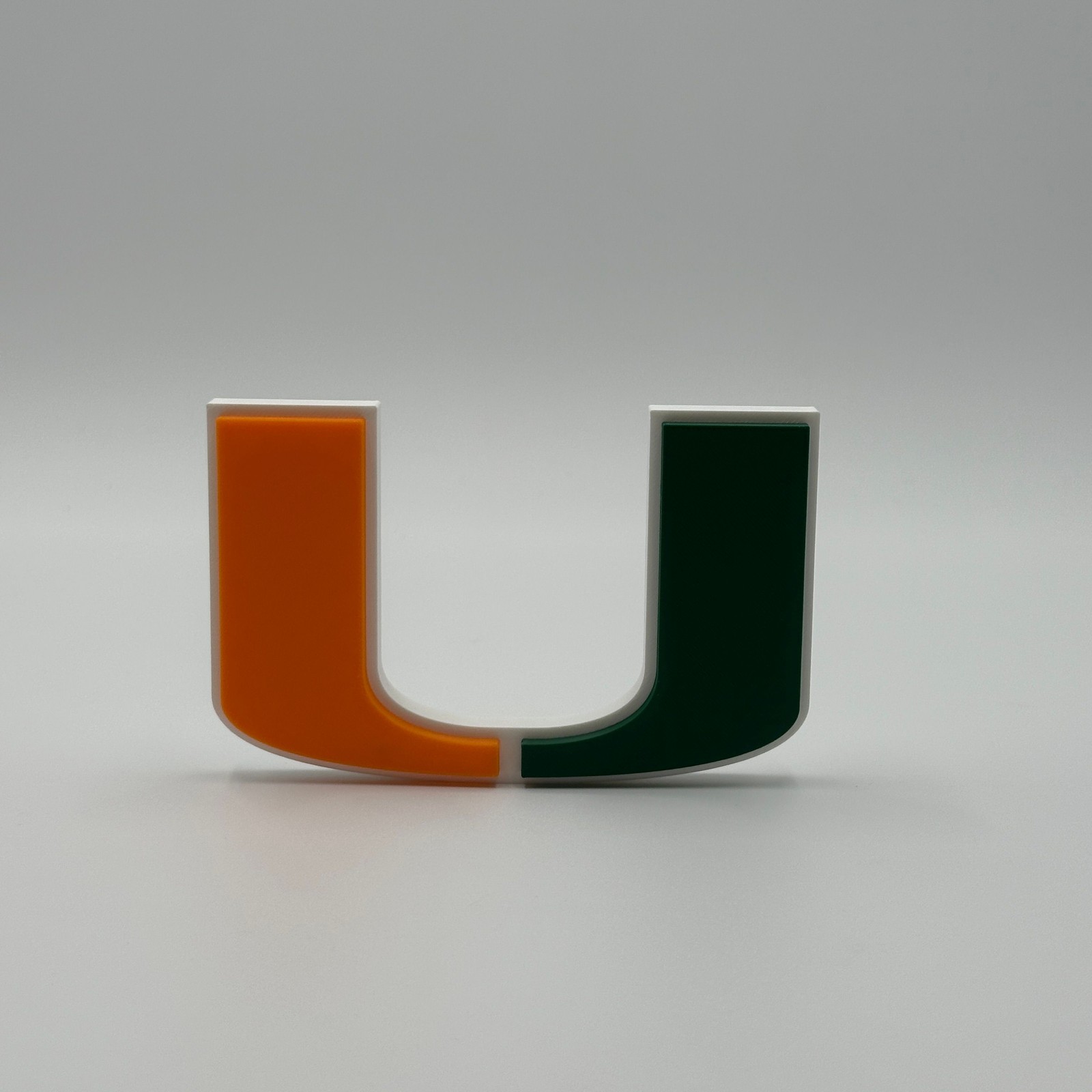 Miami Hurricanes NCAA 3D Logo Sign Orange Green College Football Fan Decor