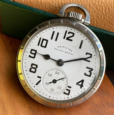 1964 Hamilton 992B Railway Special 16S 21 Jewels Stainless Steel Pocket Watch