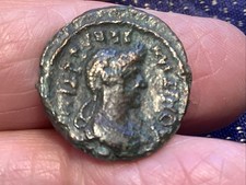 Domitian and Wife Domitia AE20 Portraits of Both 81AD
