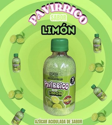 3X PAVIRRICO LIMÓN   - Fruit Snack Seasoning Lime Powder (3 Pack)