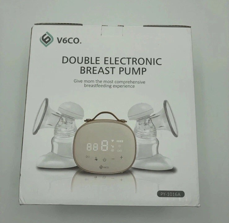 V6CO Double Electric Breast Pump Kit Rechargeable Lightweight & Compact PY-1016A