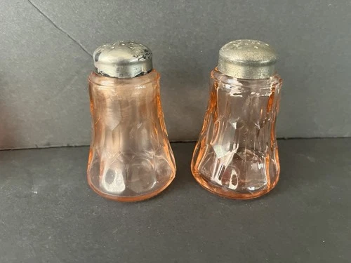 Pink Depression Glass Salt & Pepper Shakers