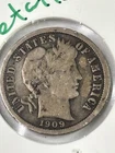 1909-P Barber Dime Beautifully Toned Higher Grade 90% Silver FREE SHIPPING